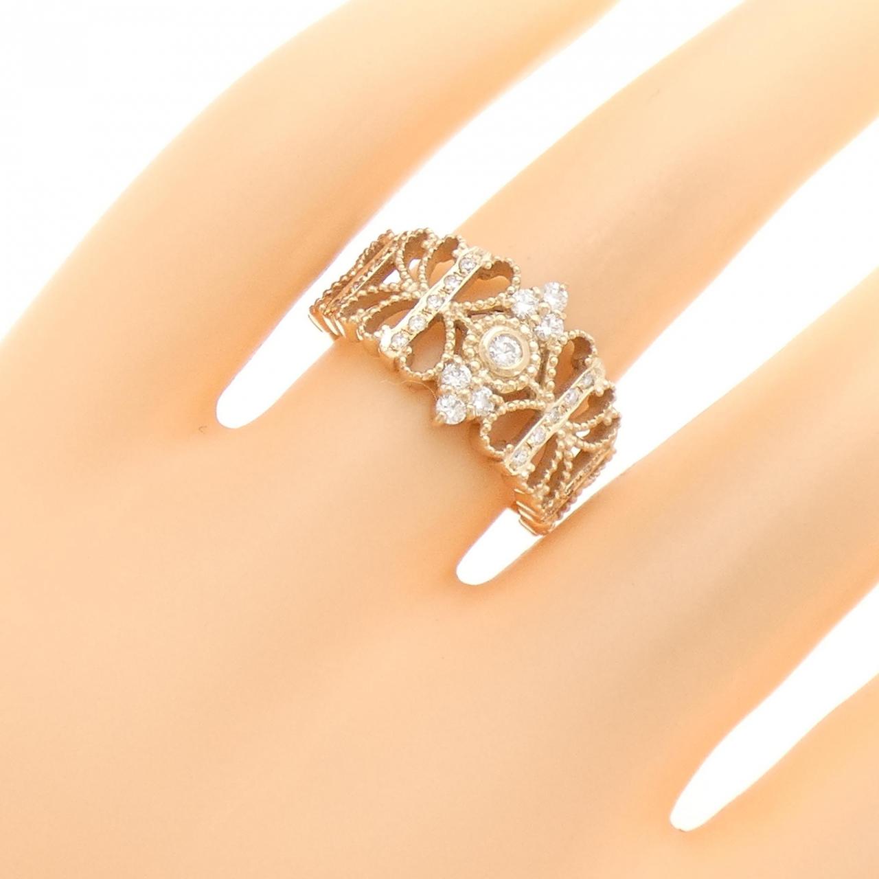 K18PG ダイヤモンド リング 0.28CT
