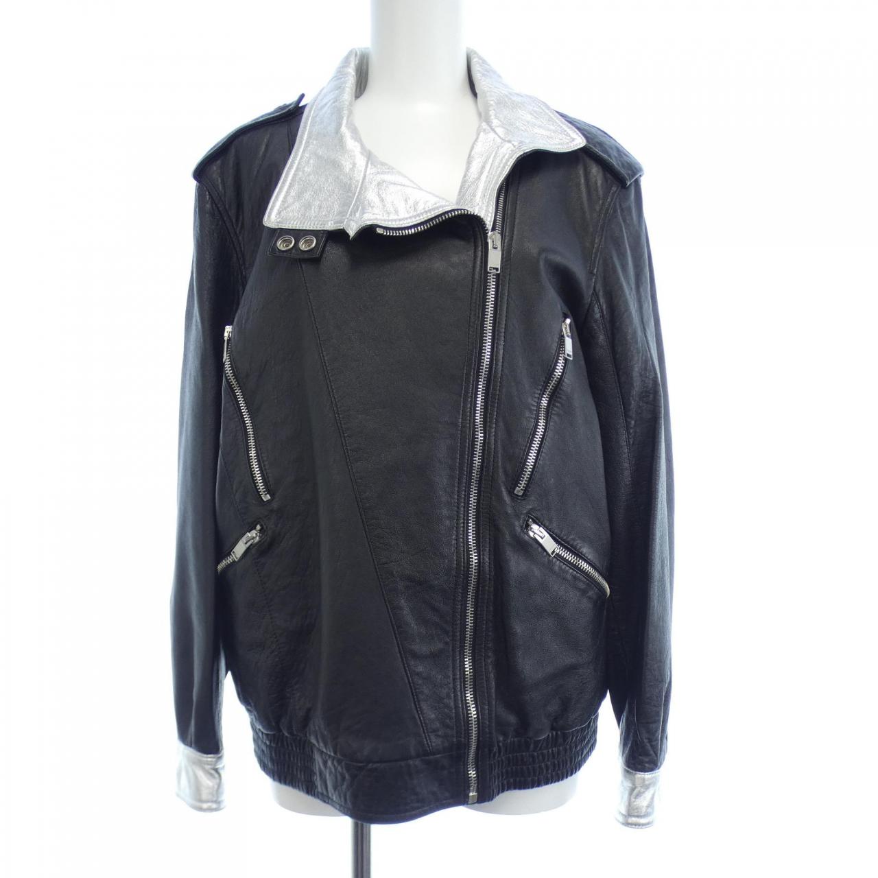 SAINT LAURENT SAINT LAURENT 皮革騎士夾克