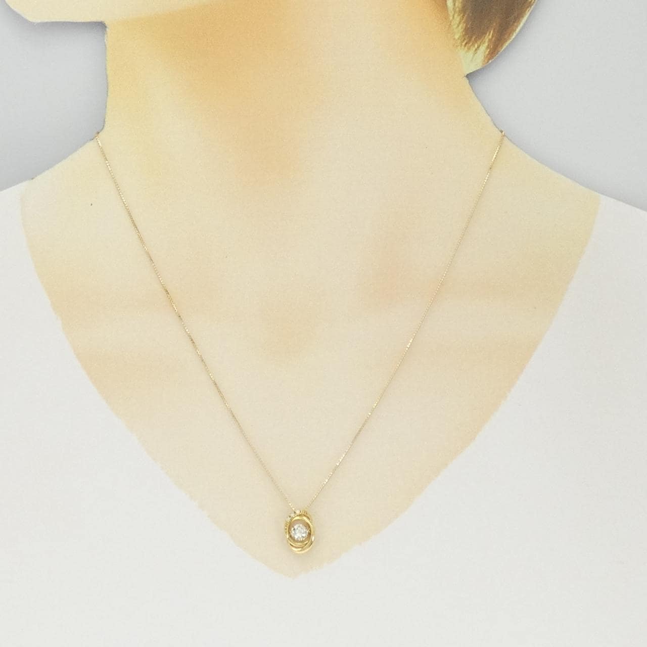 K18YG ダイヤモンド ネックレス 0.35CT