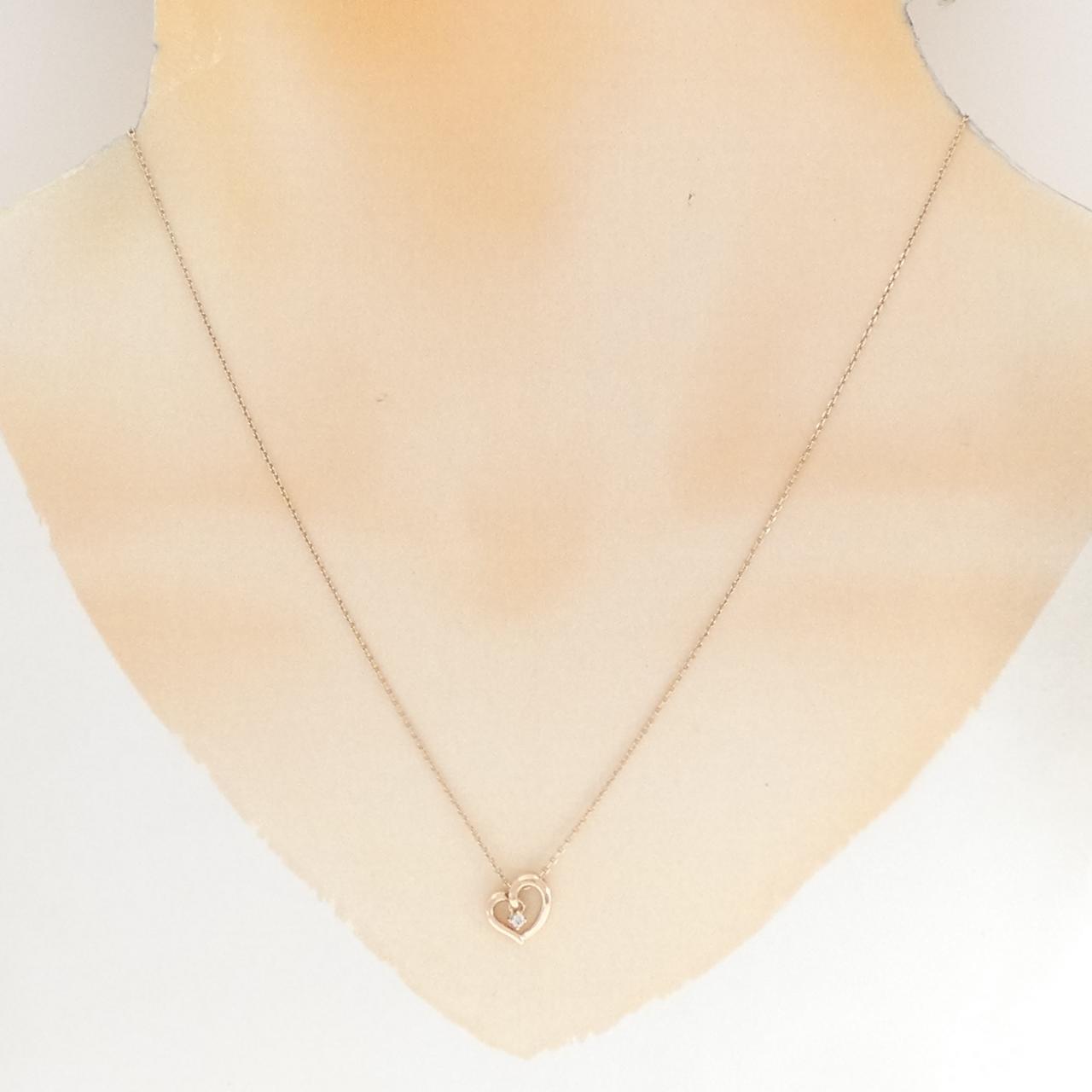 4゜C ハート ダイヤモンド ネックレス 0.02CT