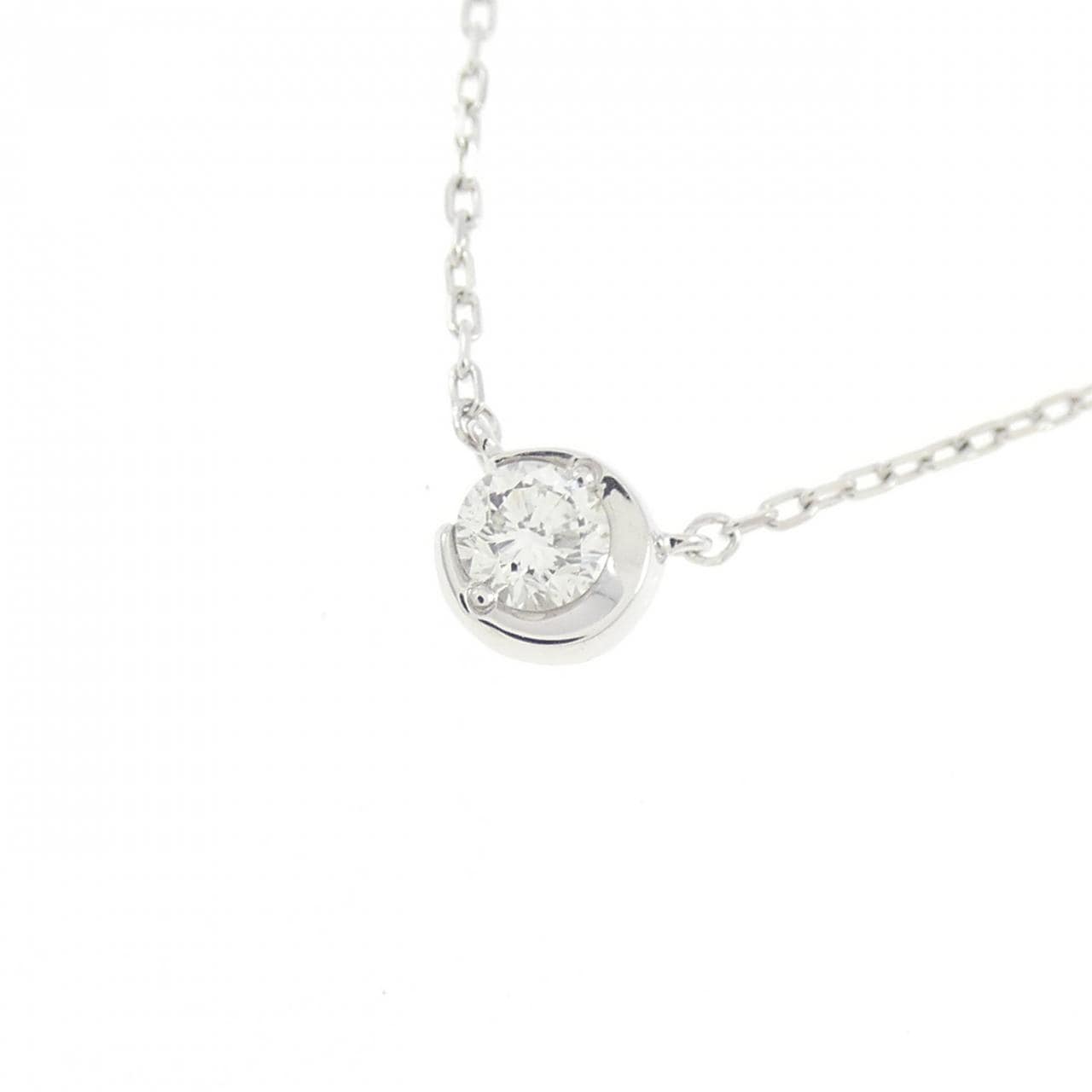 スタージュエリー ムーンセッティング ネックレス 0.06CT