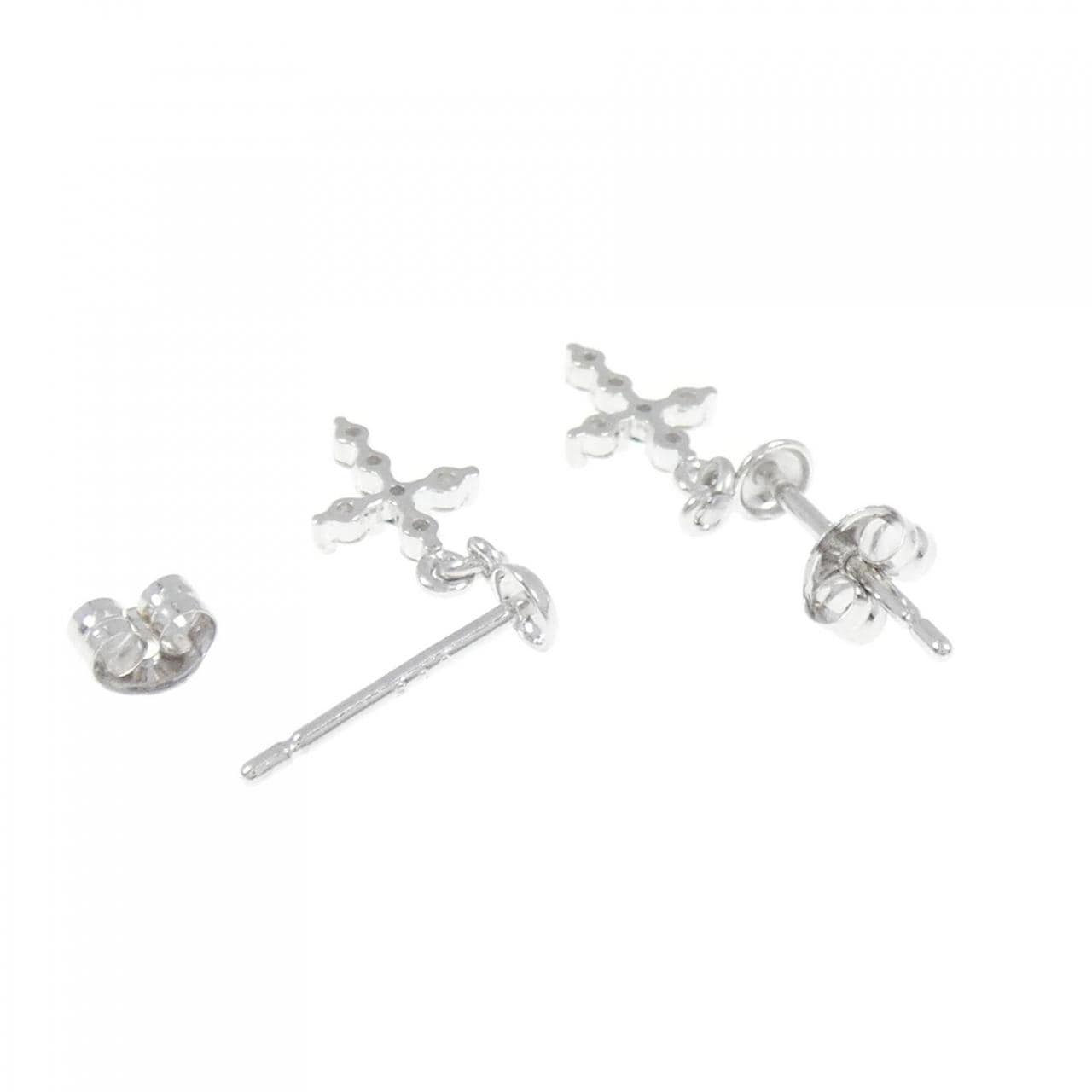 K18WG钻石耳环 0.10CT