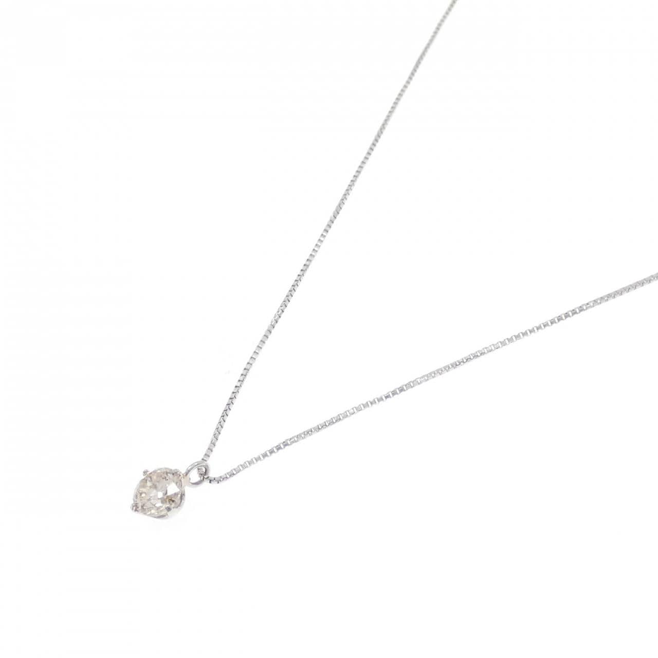 PT900/PT850 ソリティア ダイヤモンド ネックレス 0.30CT