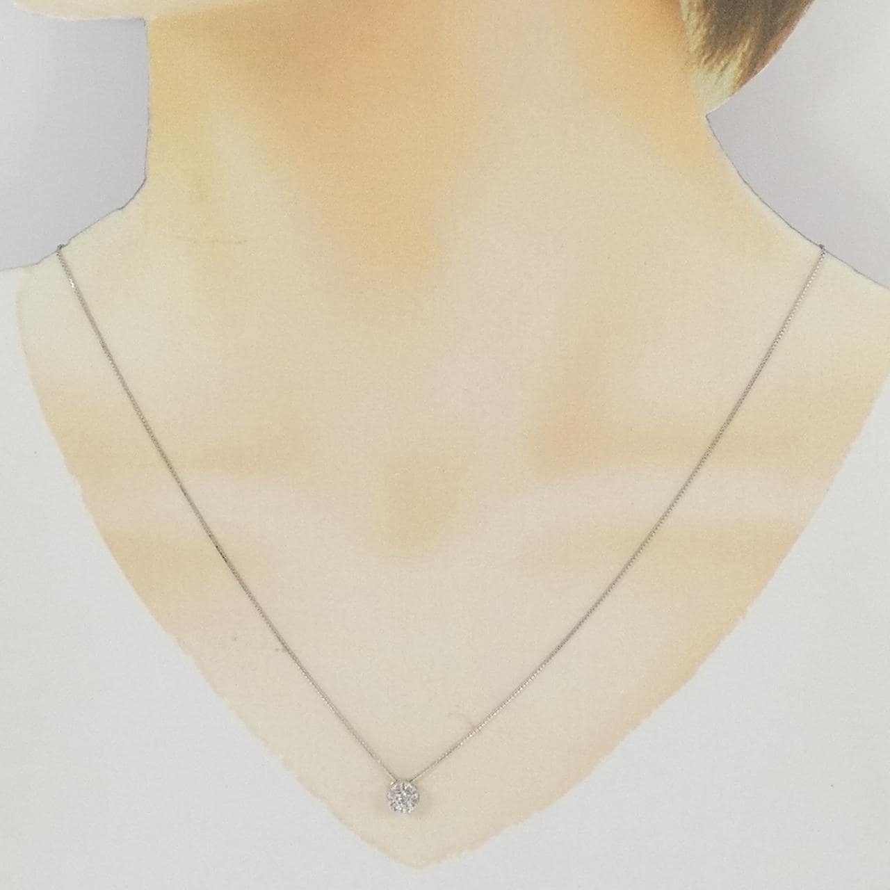 K18WG ダイヤモンド ネックレス 0.20CT