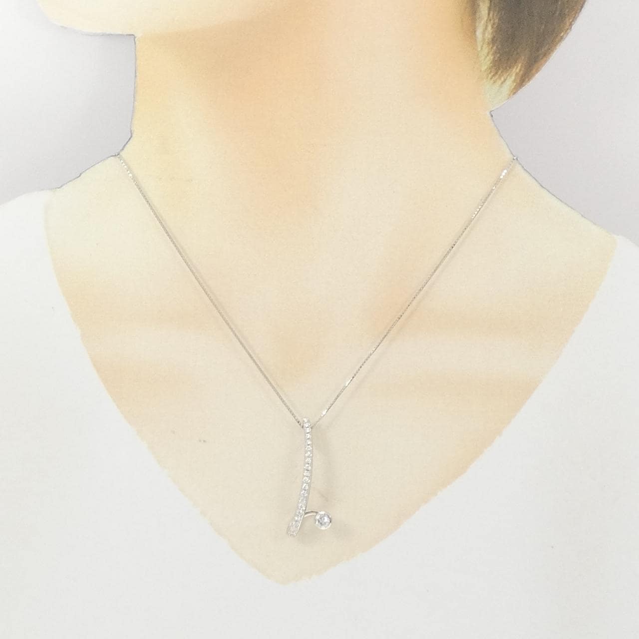 PT900/PT850 ダイヤモンド ネックレス 0.33CT