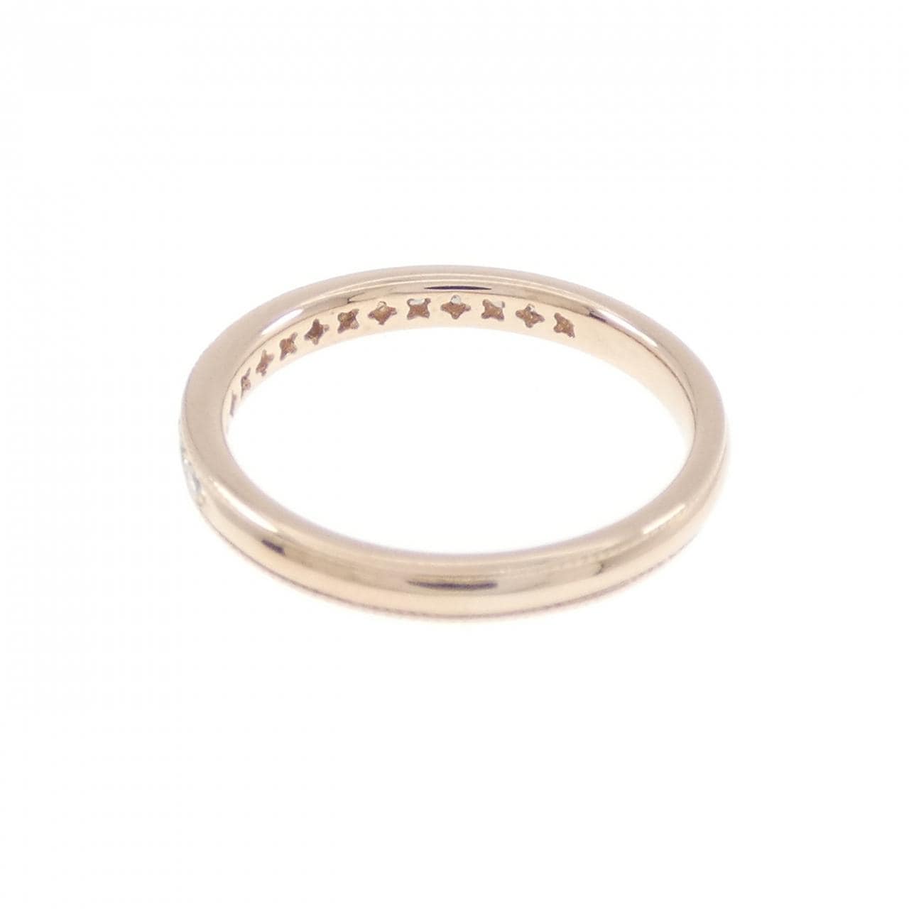 K18PG ハーフエタニティ ダイヤモンド リング 0.15CT
