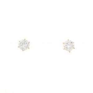 【リメイク】K18YG/ST ダイヤモンド ピアス 0.203CT 0.208CT F SI1 Good