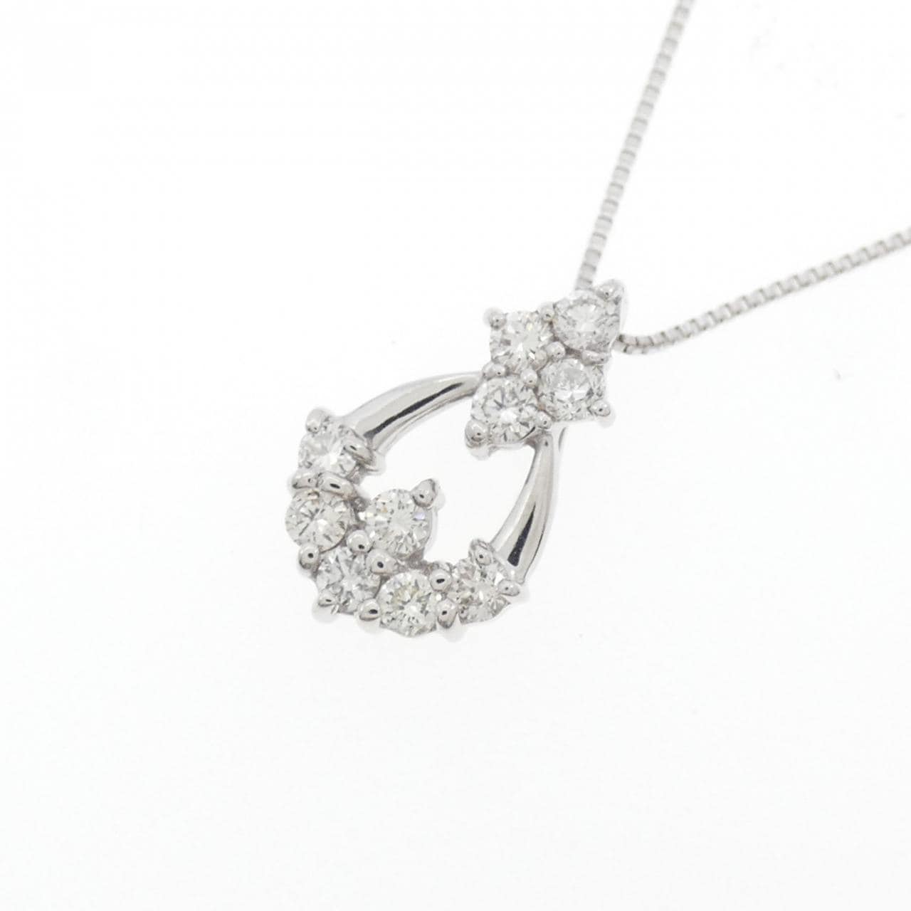 K18WG ダイヤモンド ネックレス 0.30CT