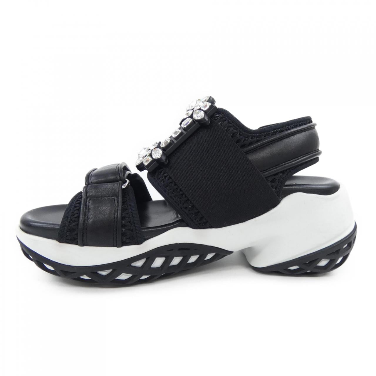 ロジェヴィヴィエ ROGER VIVIER ヴィヴ ラン ストラス バックル サンダル