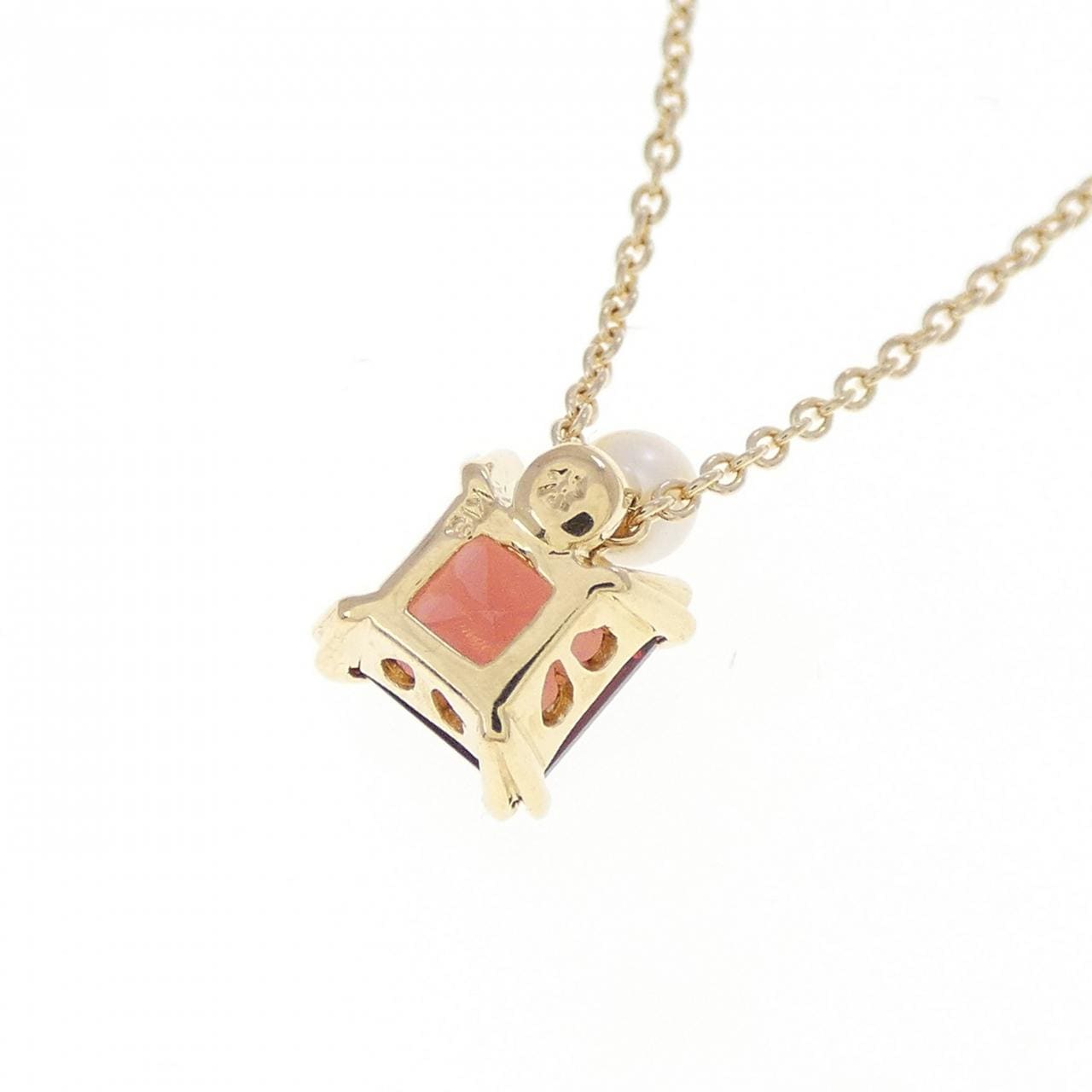 K18YG/K10YG ガーネット ネックレス