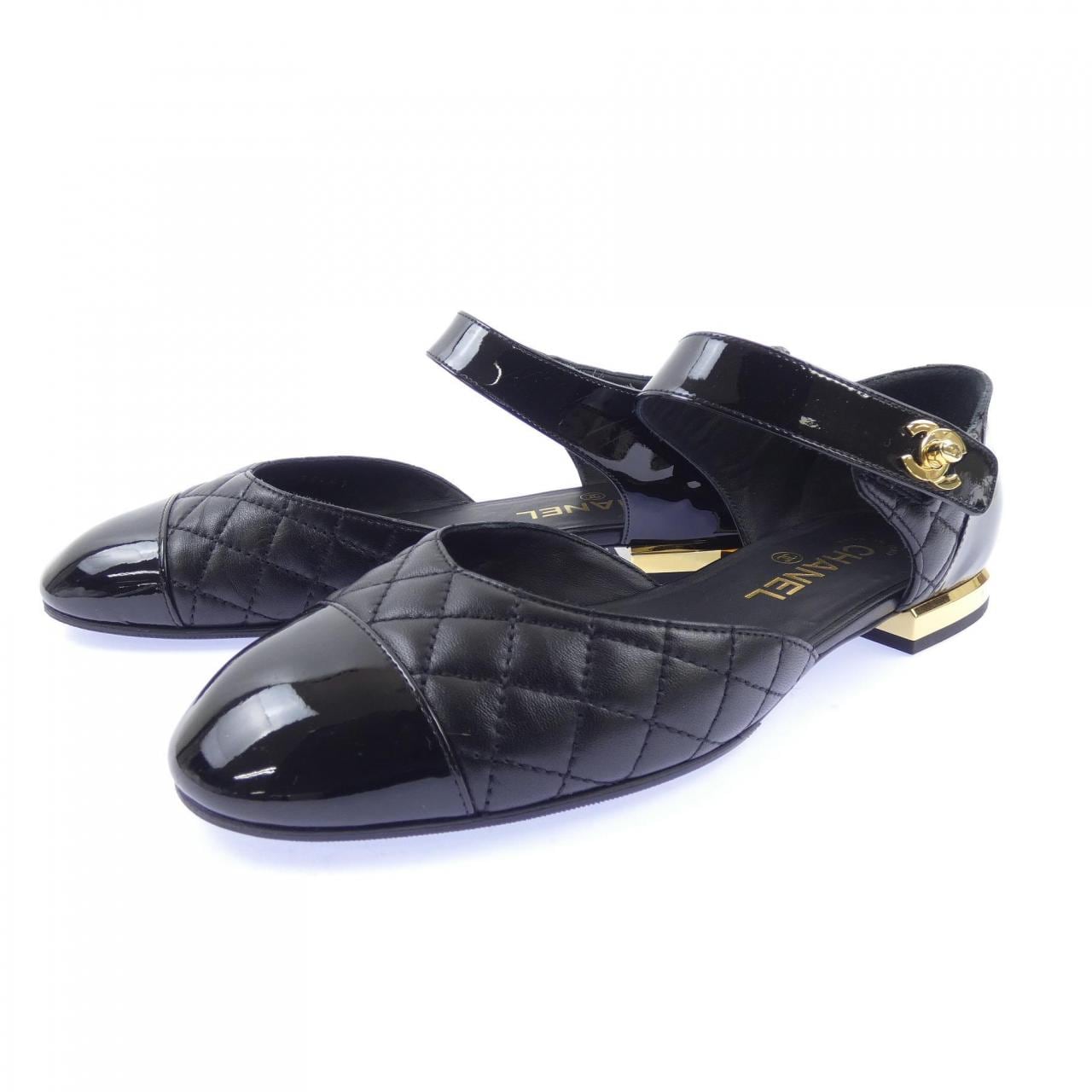 シャネル CHANEL バレリーナ ターンロック G38441Y55573 フラットシューズ