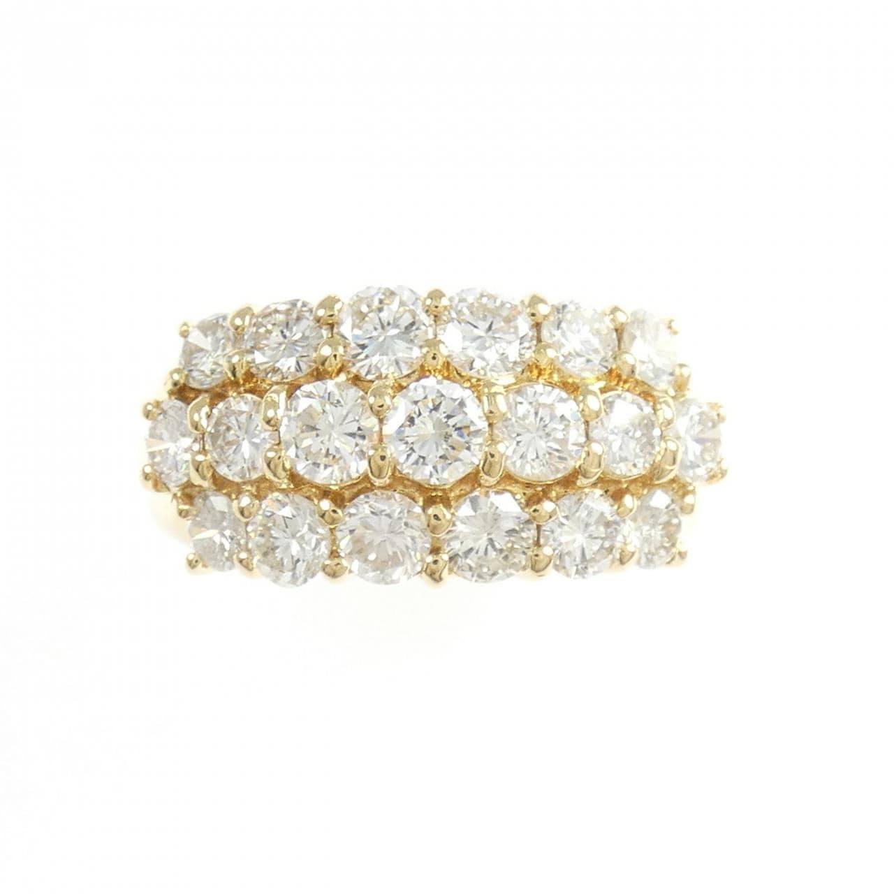 K18YG ダイヤモンド リング 2.02CT