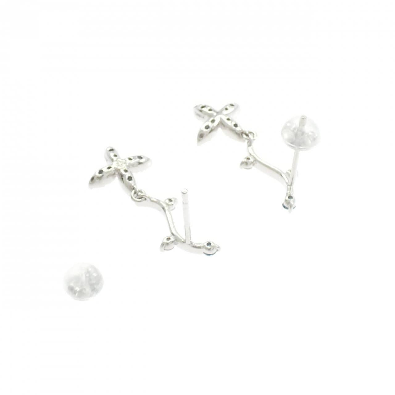 K18WG/K14WG ダイヤモンド ピアス 0.40CT