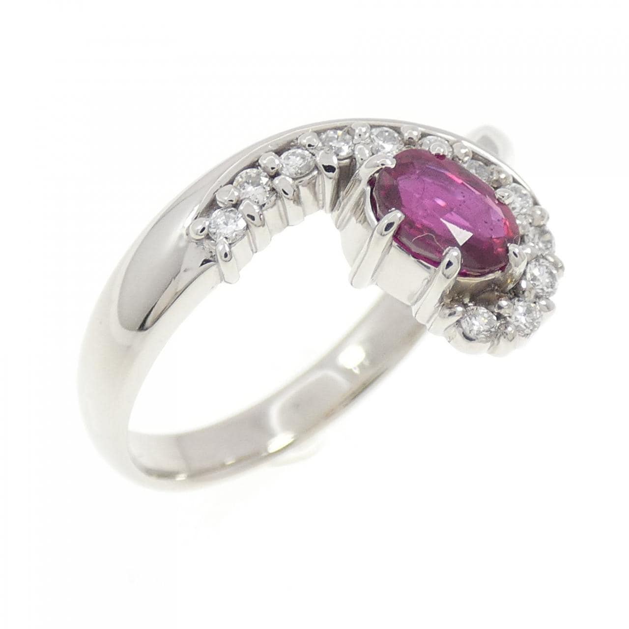 PT900 ルビー リング 0.59CT