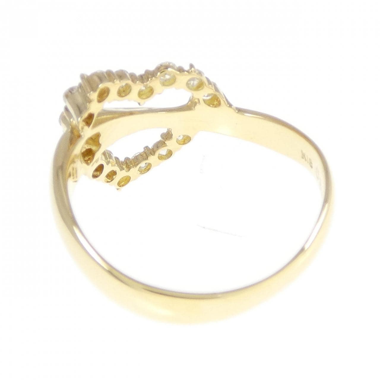 K18YG ハート ダイヤモンド リング 0.30CT