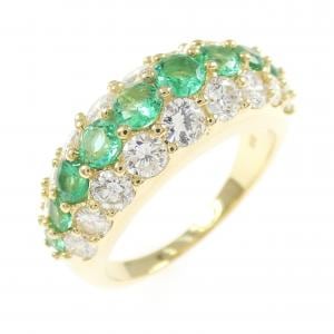 K18YG エメラルド リング 0.82CT
