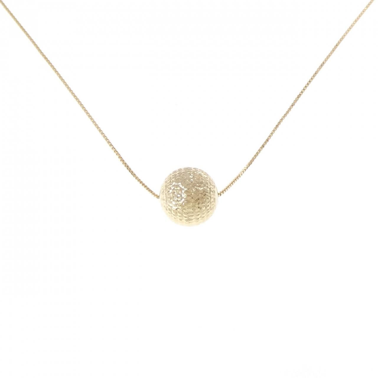 K18YG ボール ネックレス