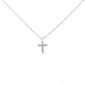 PT850 クロス ダイヤモンド ネックレス 0.1CT