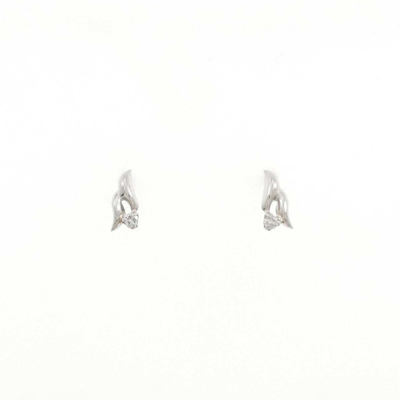 PT900 ダイヤモンド ピアス 0.02CT