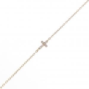 K10YG クロス ダイヤモンド ブレスレット 0.033CT