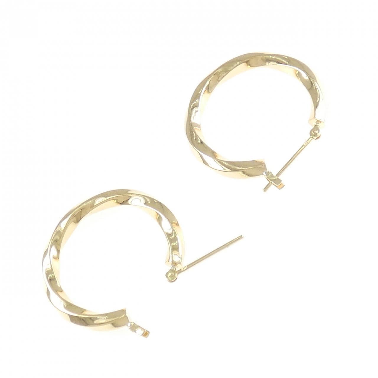 K18YG フープ ピアス