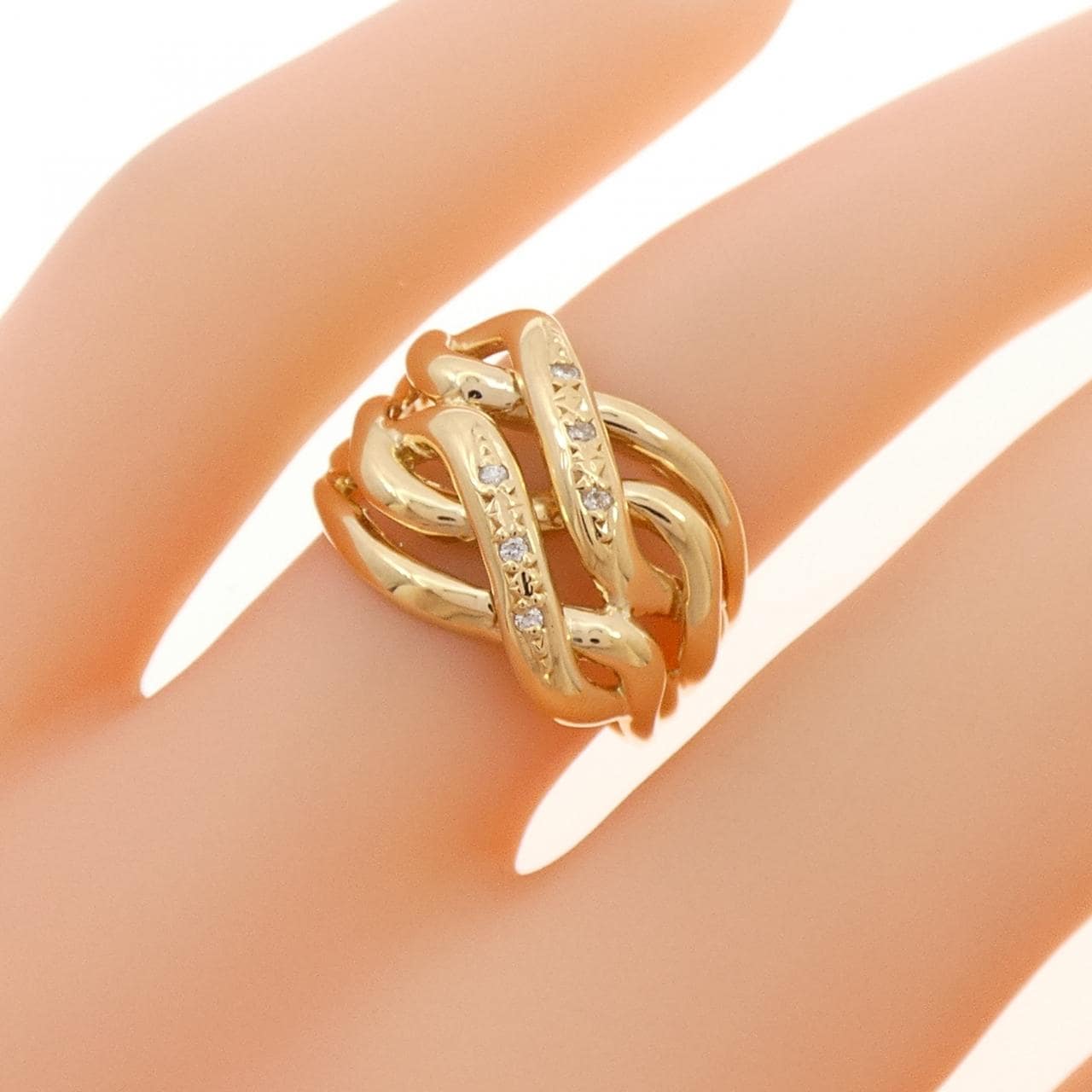 K18YG ダイヤモンド リング 0.04CT