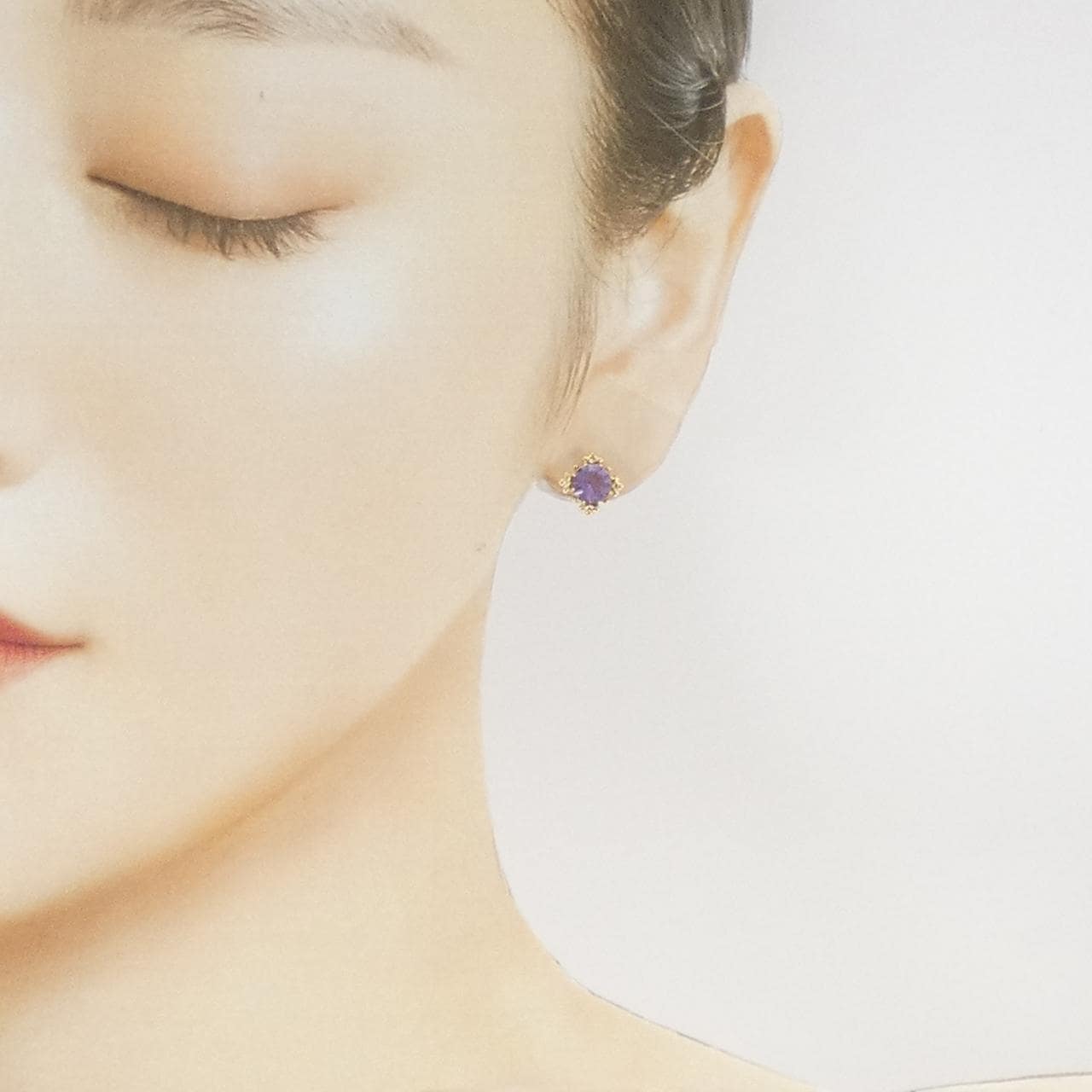K18YG アメジスト ピアス