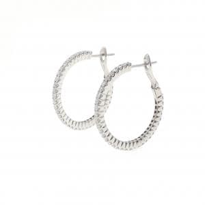 K18WG ダイヤモンド ピアス 1.00CT
