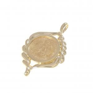 K18YG(枠) コイン ペンダント