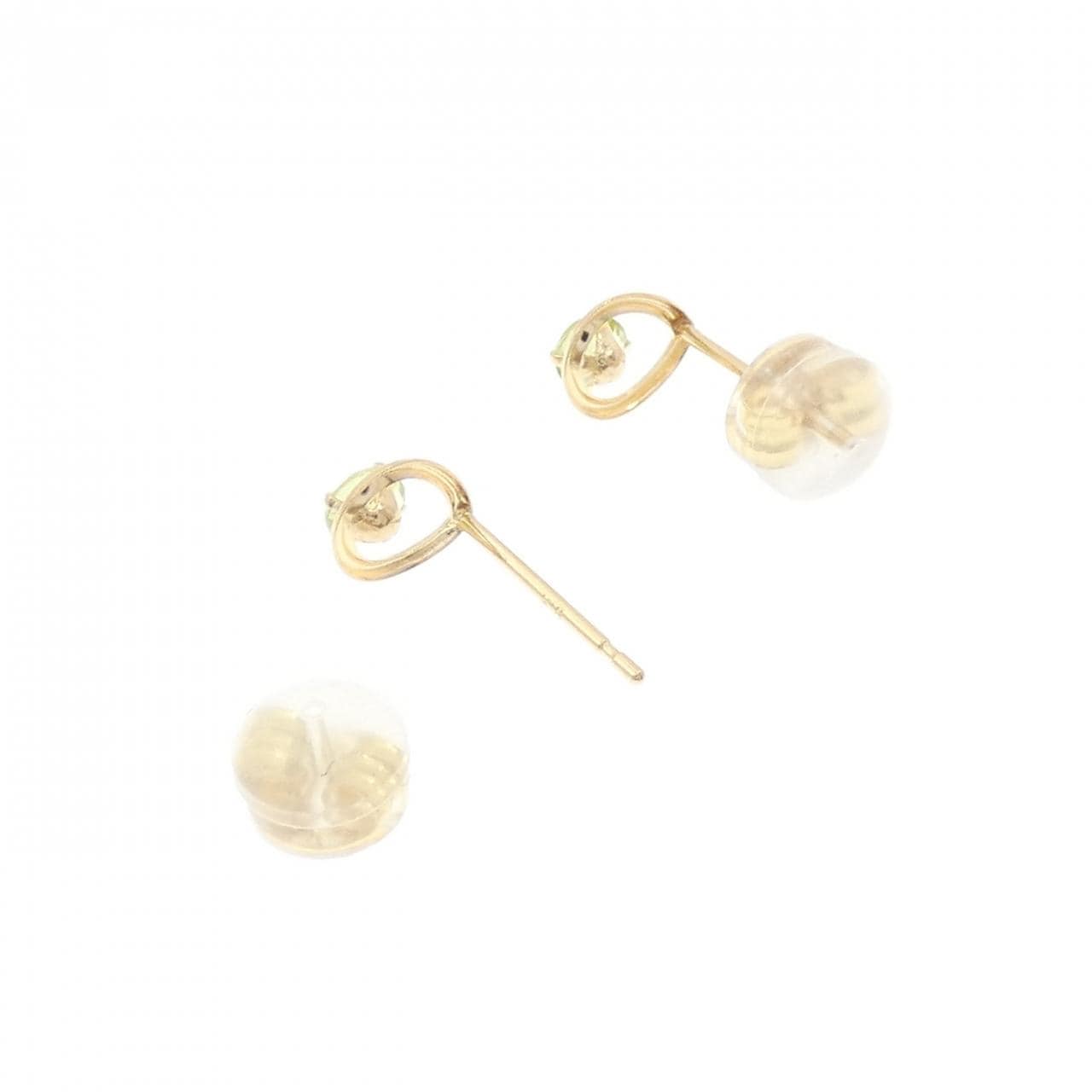 【新品】K18YG ペリドット ピアス