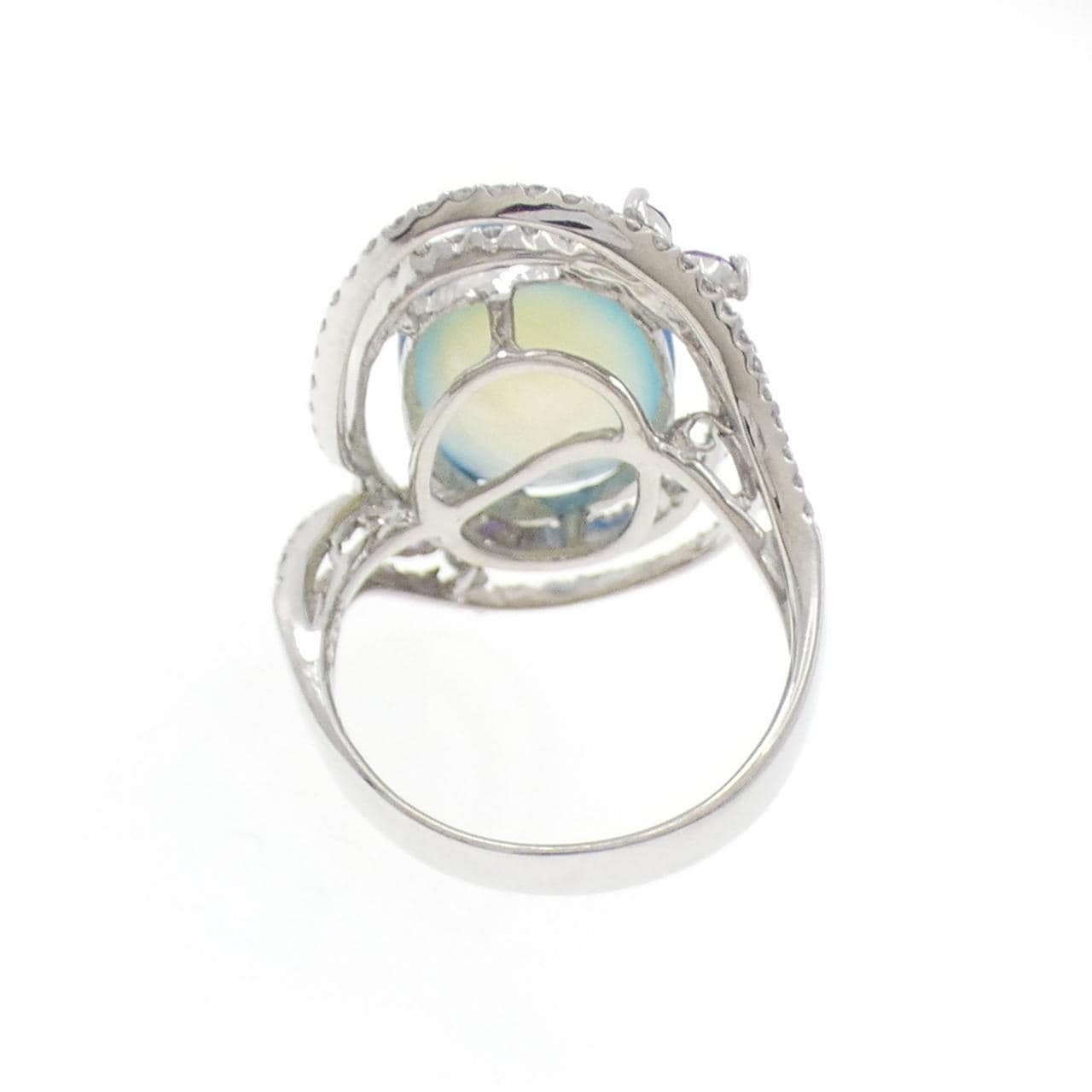 K18WG カラーストーン リング