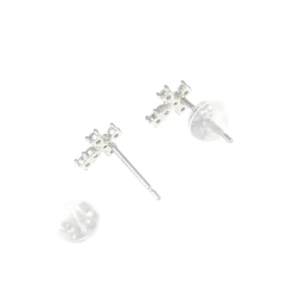 PT クロス ダイヤモンド ピアス