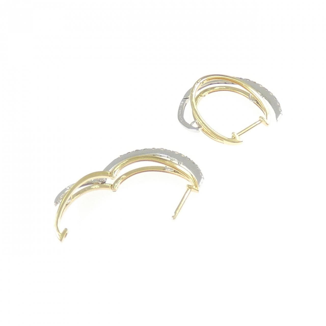 K18YG/K18WG ダイヤモンド ピアス 0.30CT