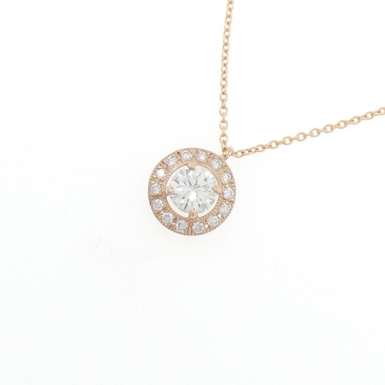 [Remake] K18PG Diamond Necklace 0.306CT H SI1 Good