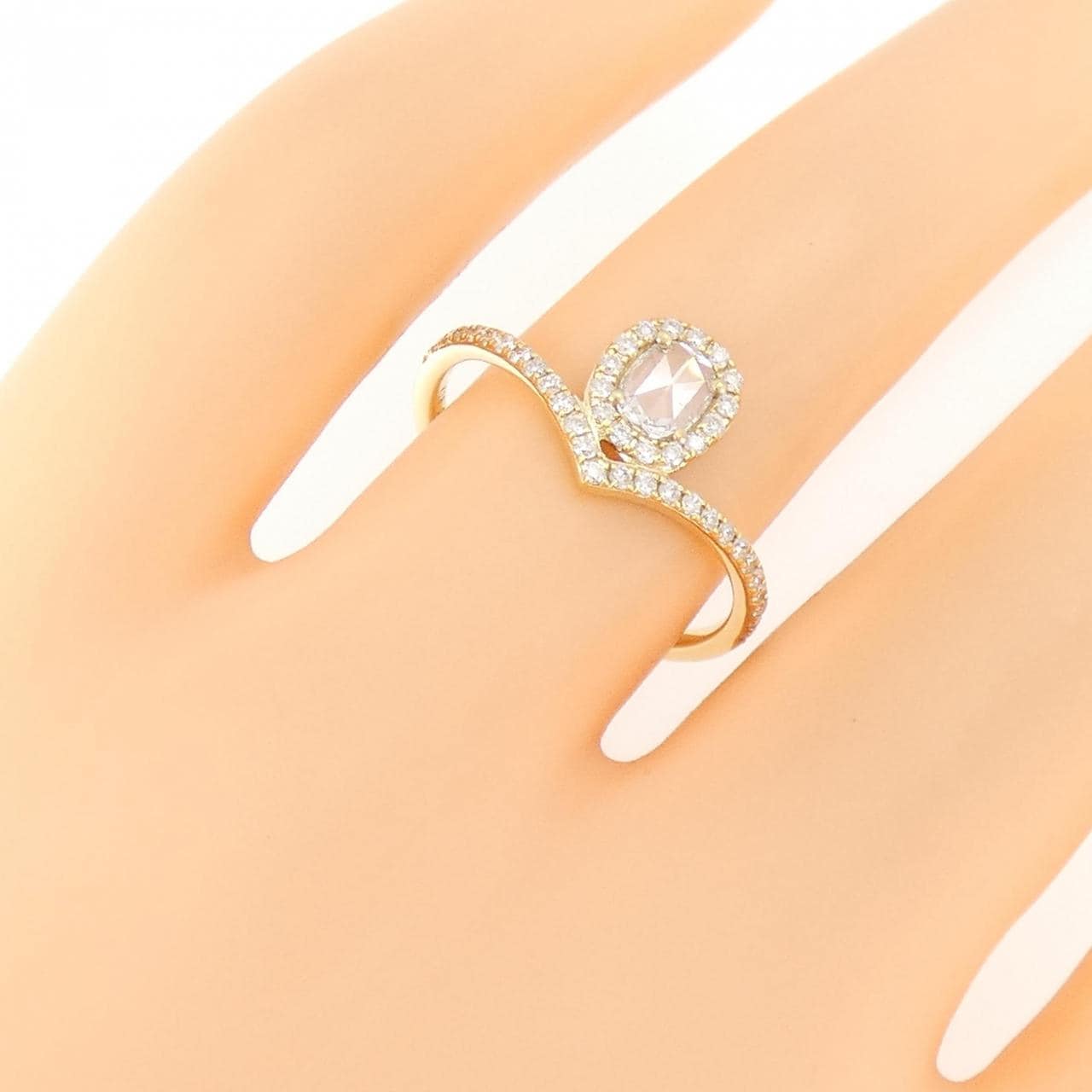 【新品】K18YG ダイヤモンド リング 0.22CT