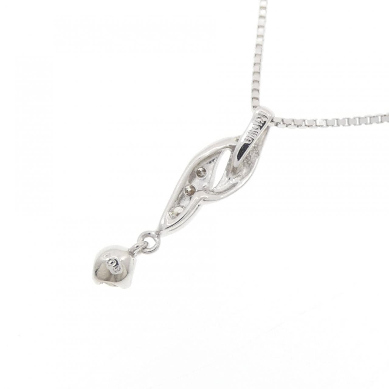 K10WG ダイヤモンド ネックレス 0.06CT