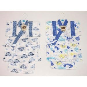 【未使用品】子供　ガーゼ甚平　２枚セット　８０ｃｍ