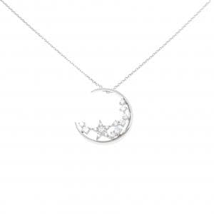 スタージュエリー ムーン×スター ダイヤモンド ネックレス 0.21CT