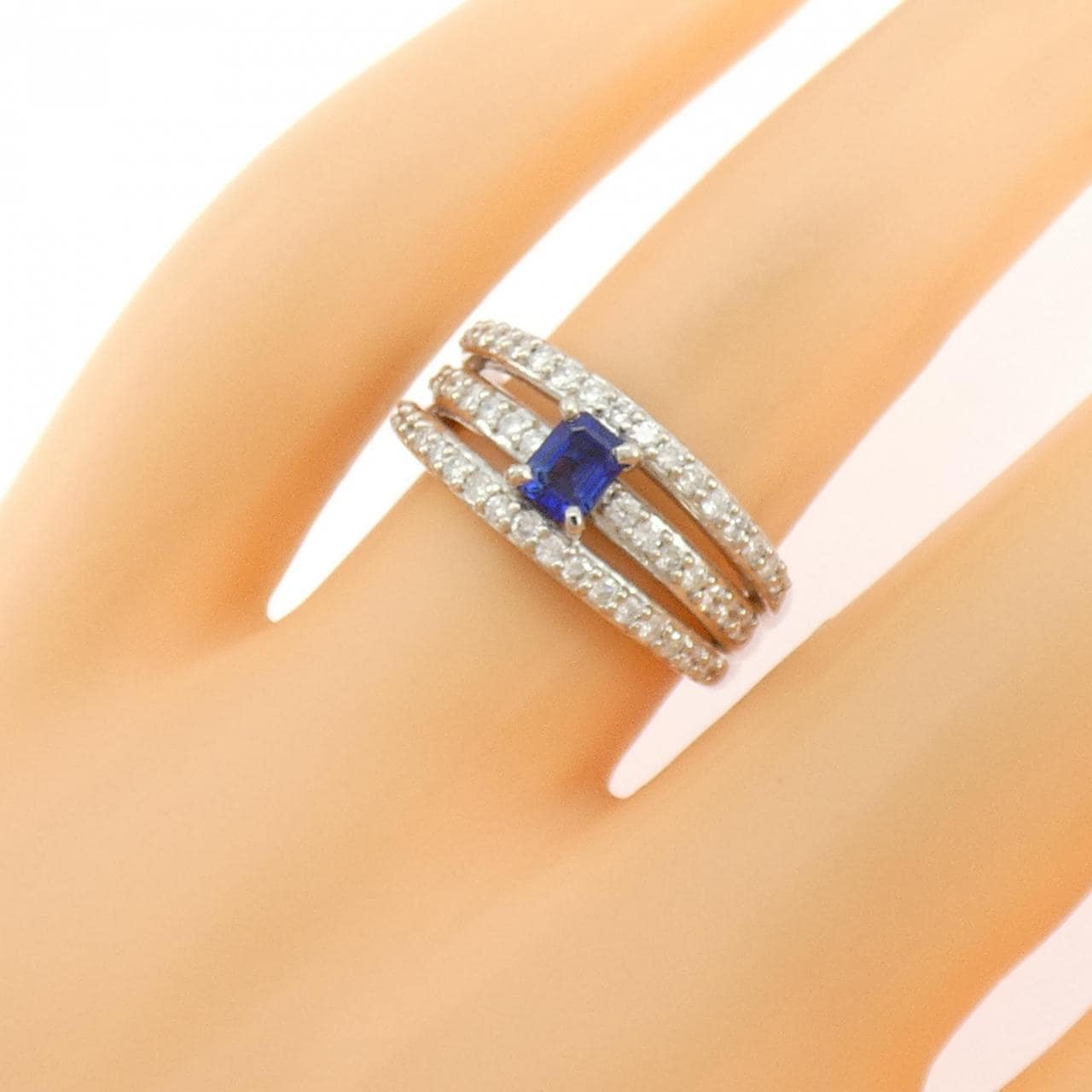 PT900 サファイヤ リング 0.38CT