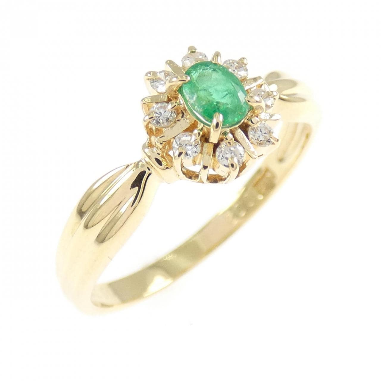 K18YG エメラルド リング 0.17CT