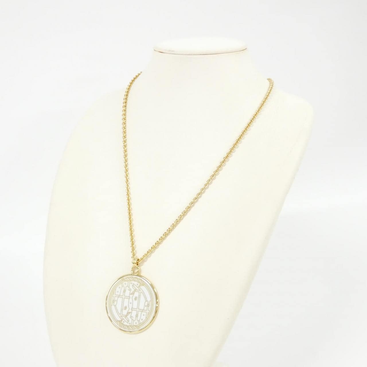 エルメス QUADRIGE メダイユ GM 972311FP ネックレス