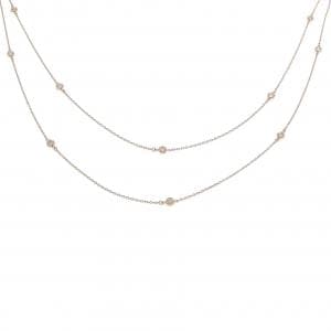 K18PG ダイヤモンド ネックレス 0.90CT