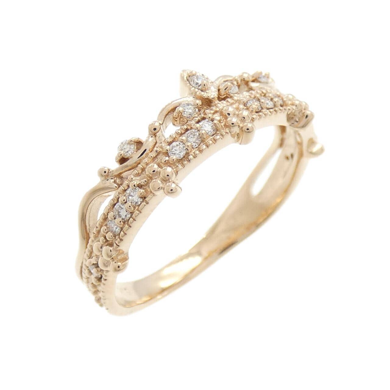 K18PG ダイヤモンド リング 0.12CT