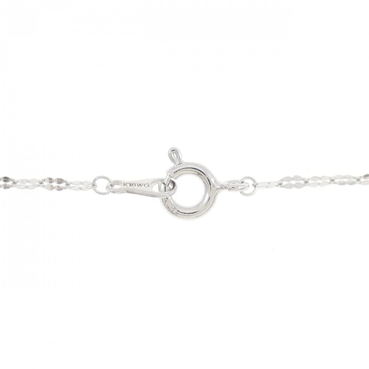 K18WG ソリティア ダイヤモンド ネックレス 0.305CT