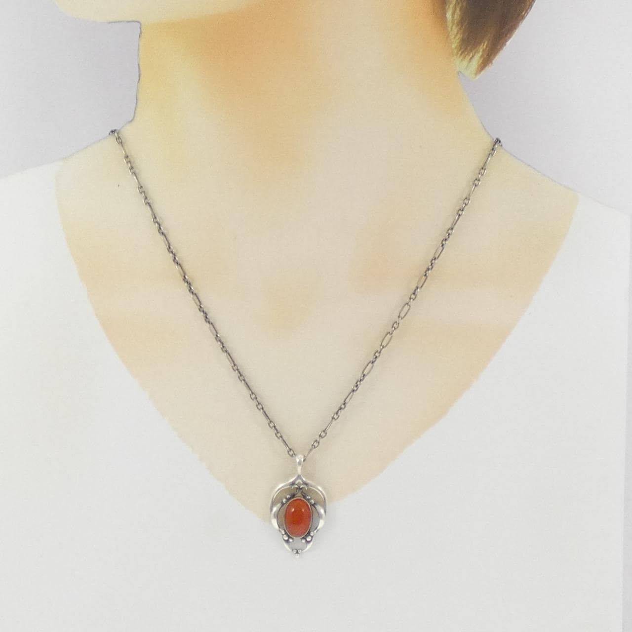 ジョージ ジェンセン カーネリアン ネックレス