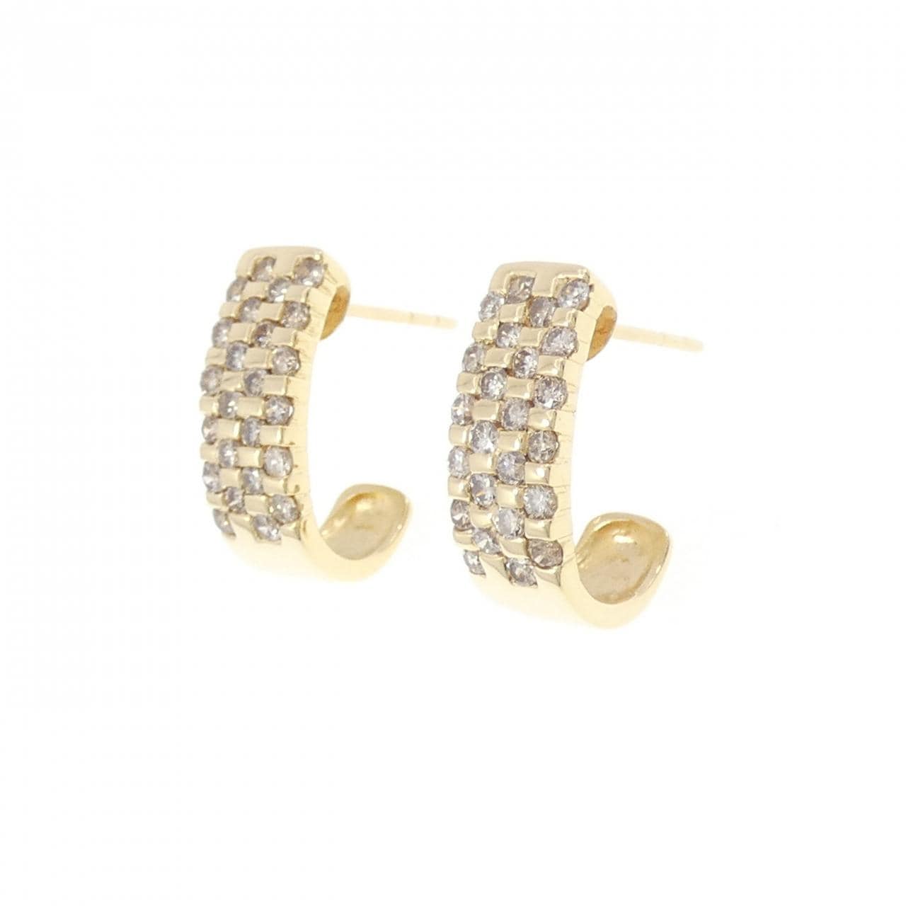 K18YG/750YG ダイヤモンド ピアス 1.00CT