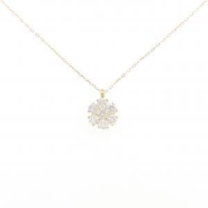 K18YG フラワー ダイヤモンド ネックレス 1.00CT