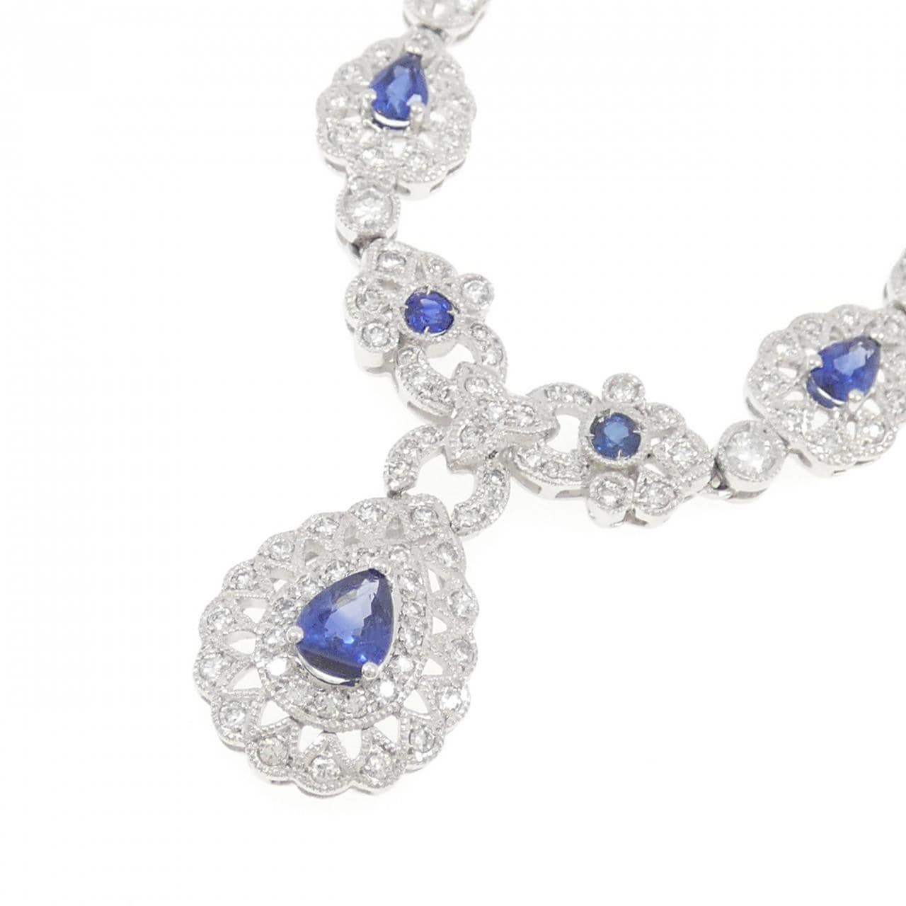 PT900 サファイヤ ネックレス 2.24CT