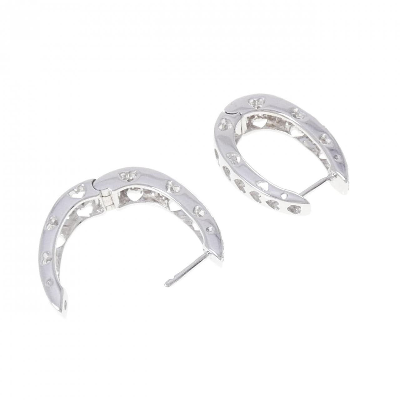 K18WG ダイヤモンド ピアス 1.09CT