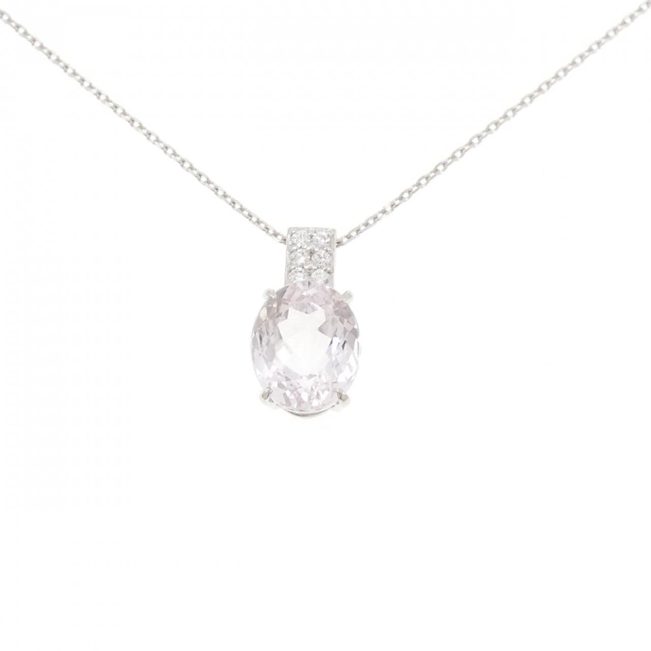 K18WG クンツァイト ネックレス 6.24CT